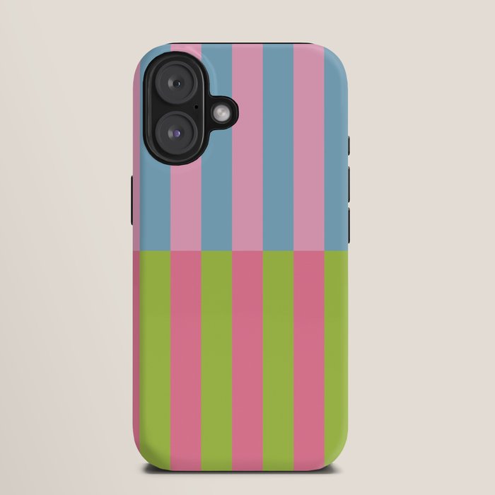 Vibrant color block pattern iPhone Case