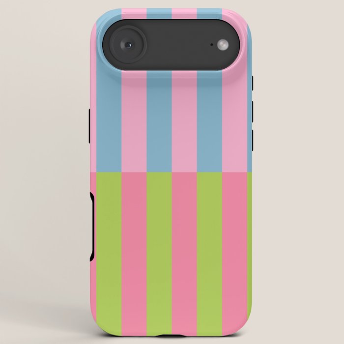 Vibrant color block pattern iPhone Case