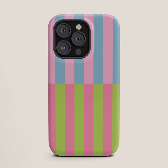 Vibrant color block pattern iPhone Case