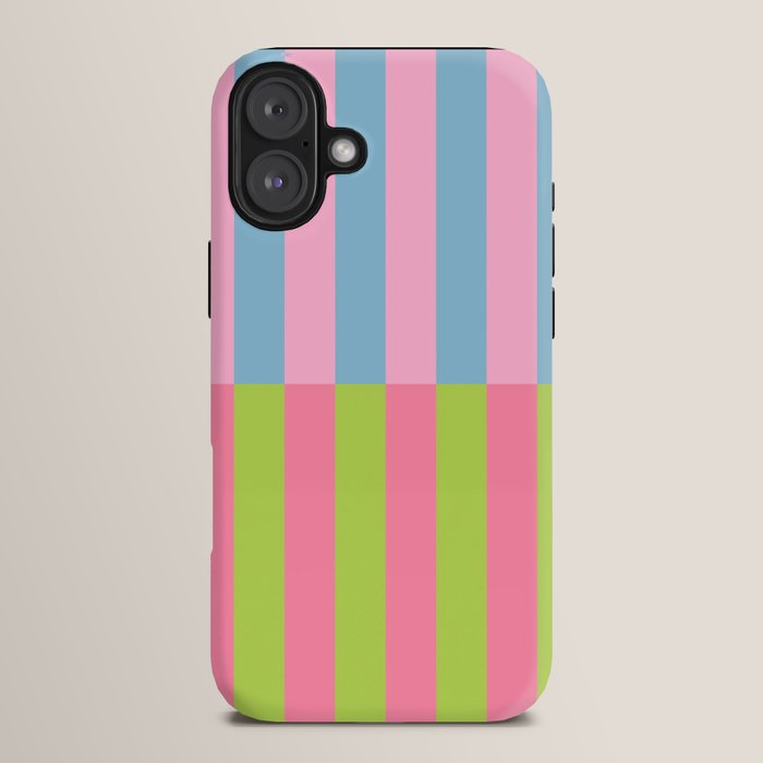 Vibrant color block pattern iPhone Case