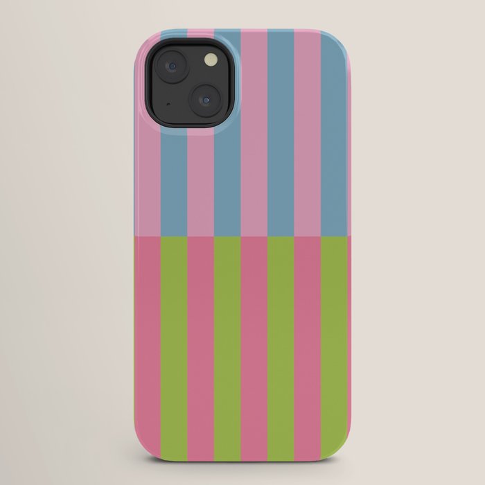 Vibrant color block pattern iPhone Case