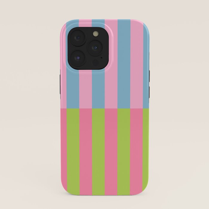 Vibrant color block pattern iPhone Case