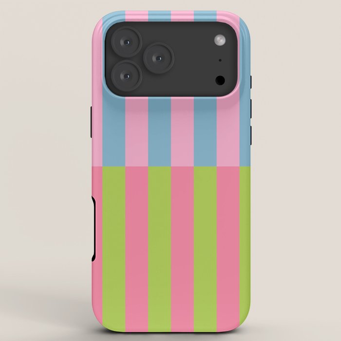 Vibrant color block pattern iPhone Case