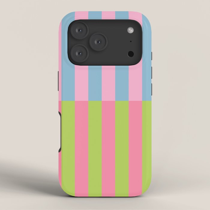 Vibrant color block pattern iPhone Case