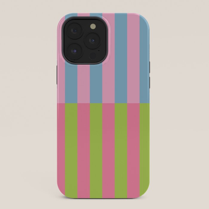 Vibrant color block pattern iPhone Case