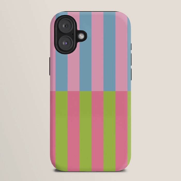 Vibrant color block pattern iPhone Case