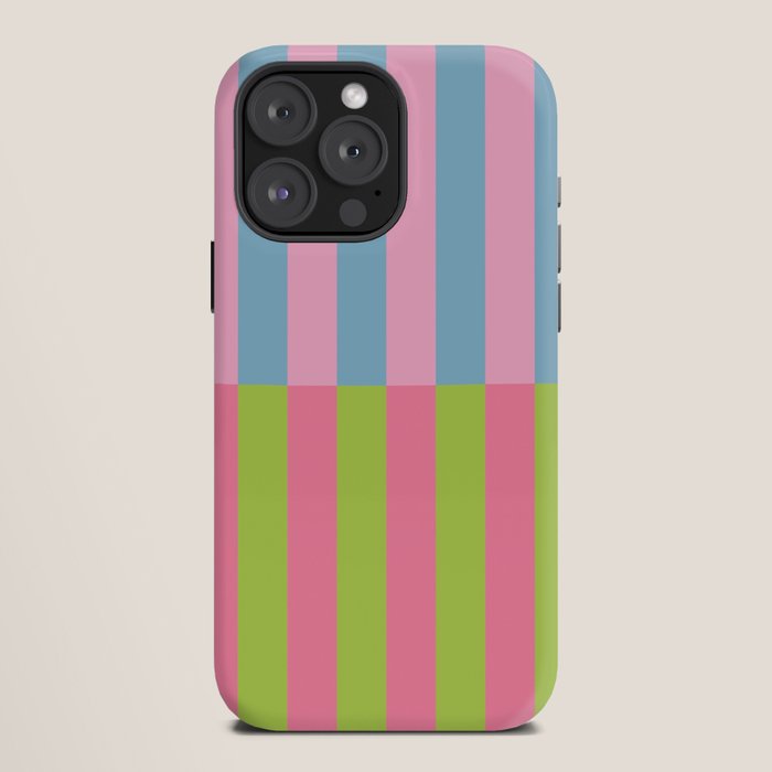 Vibrant color block pattern iPhone Case