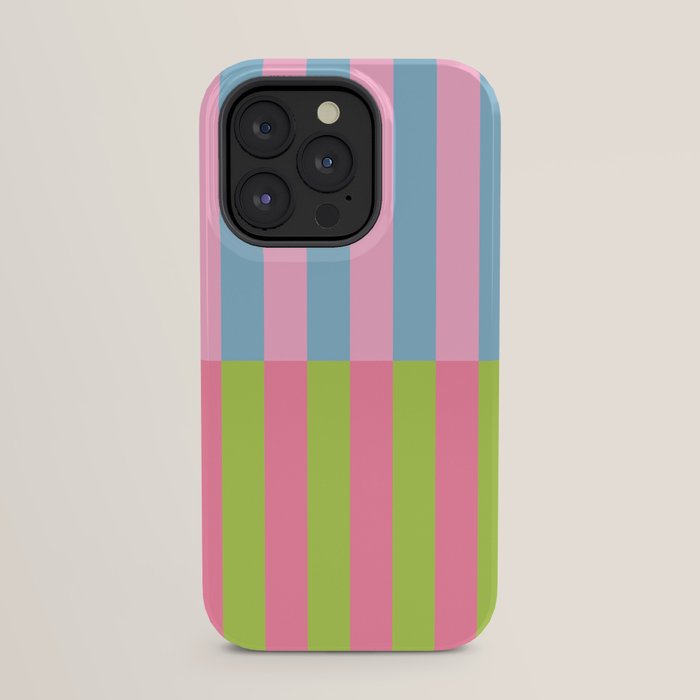 Vibrant color block pattern iPhone Case