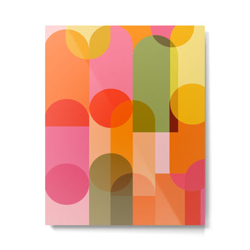 Ping Pong - brights Metal Print