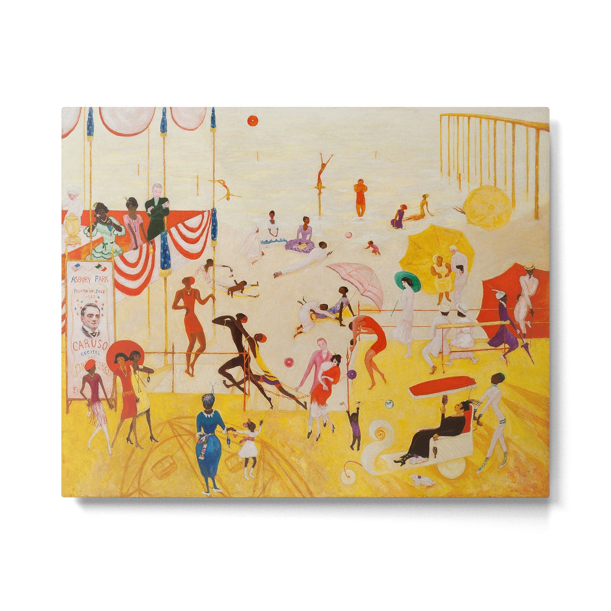 African American Masterpiece 'Summertime, Asbury Park, South' by Florine Stettheimer Metal Print