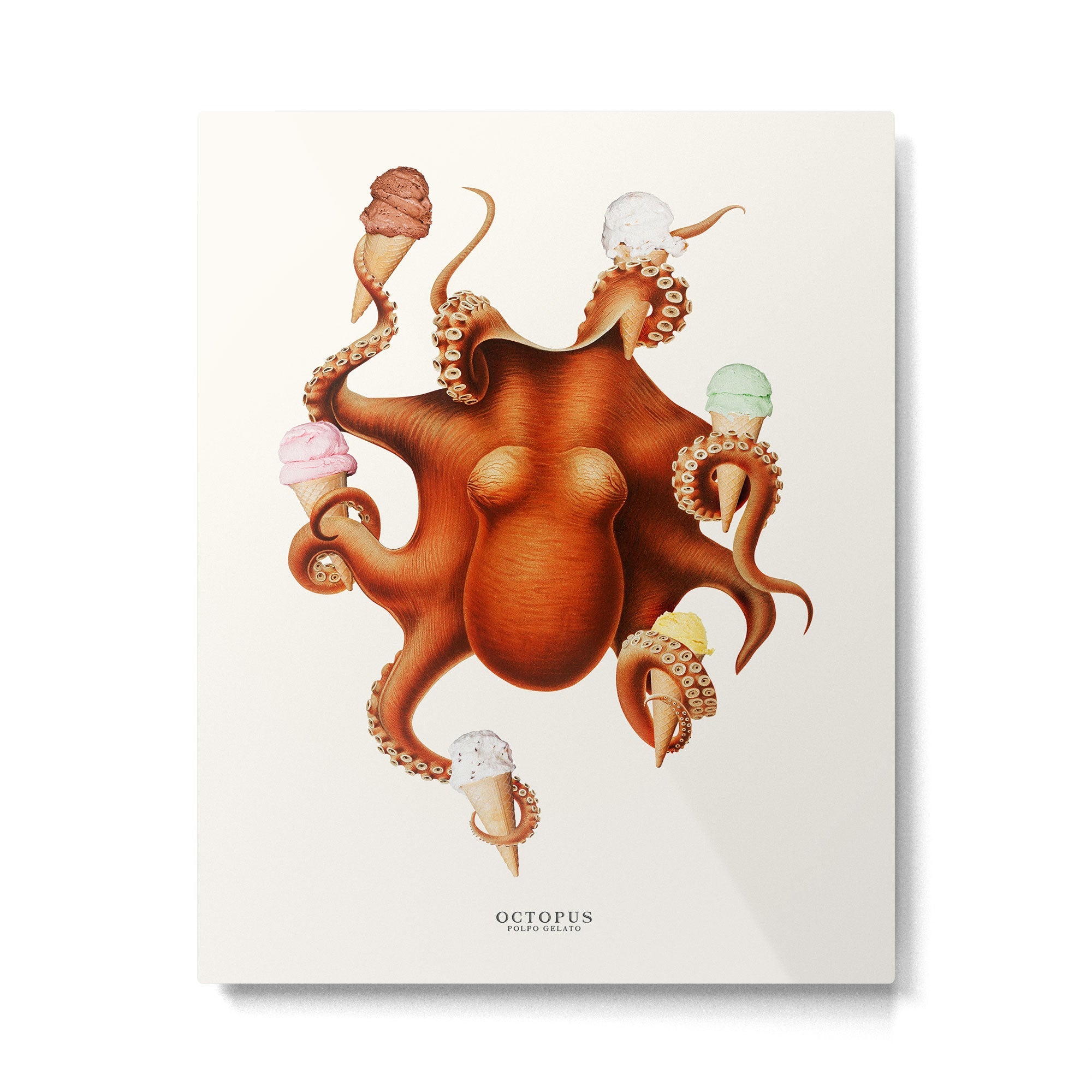 ICE CREAM OCTOPUS Metal Print
