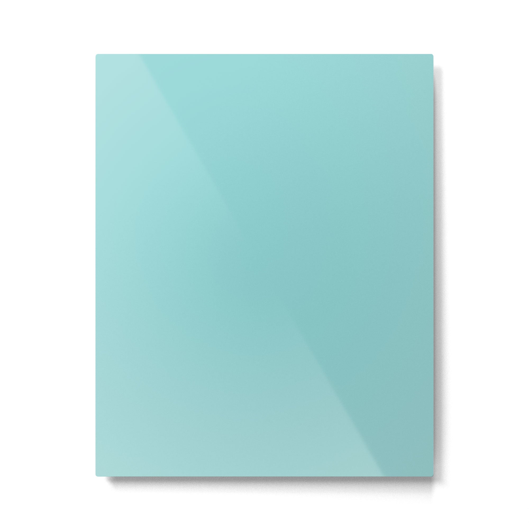 Serene Aqua Blue Solid Color Metal Print