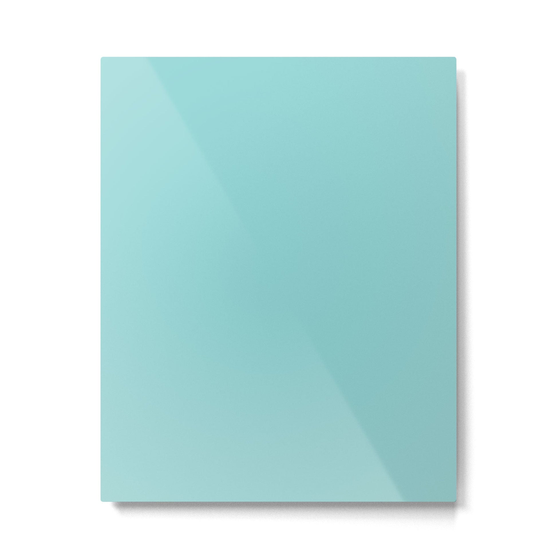 Serene Aqua Blue Solid Color Metal Print