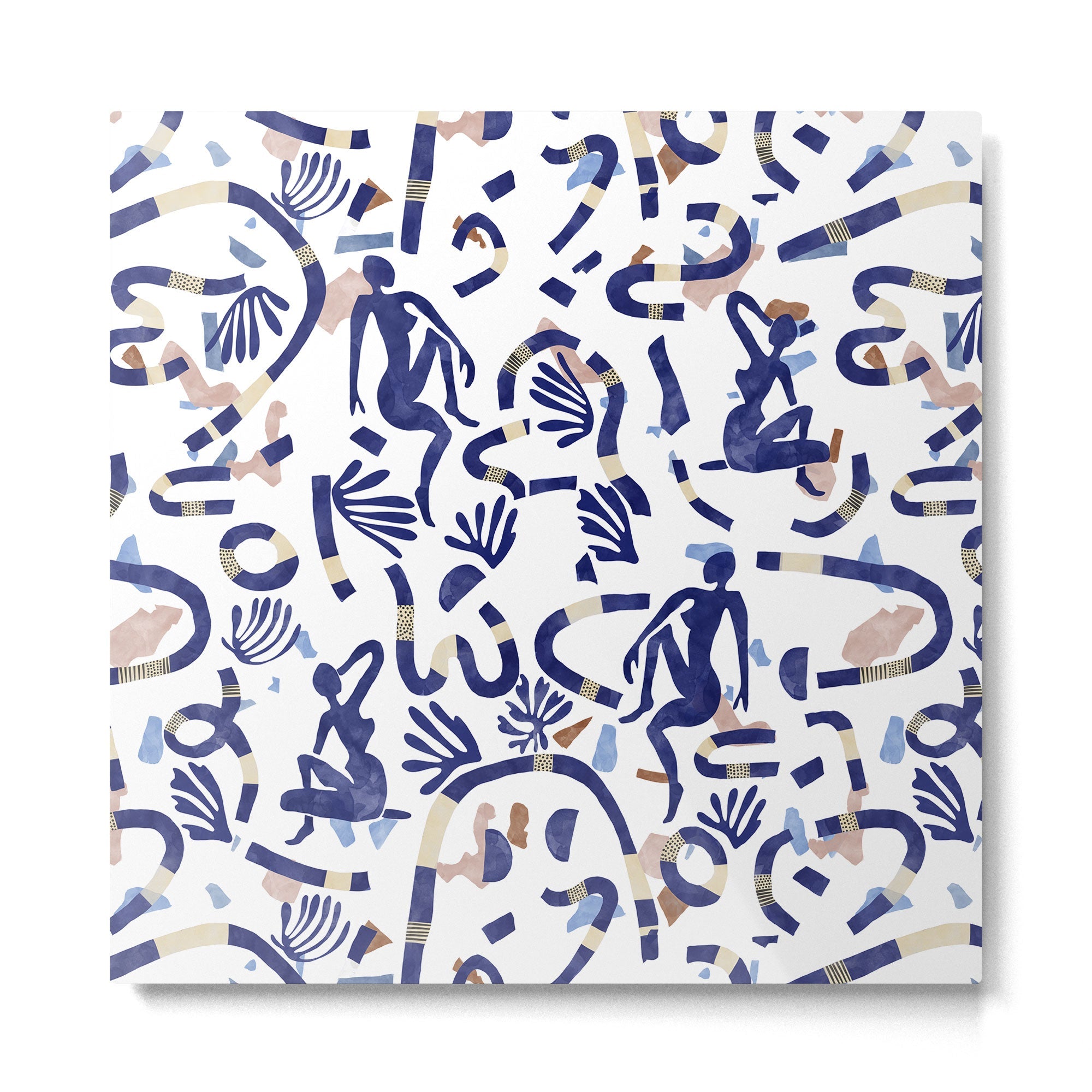 Abstract women between shapes II Metal Print