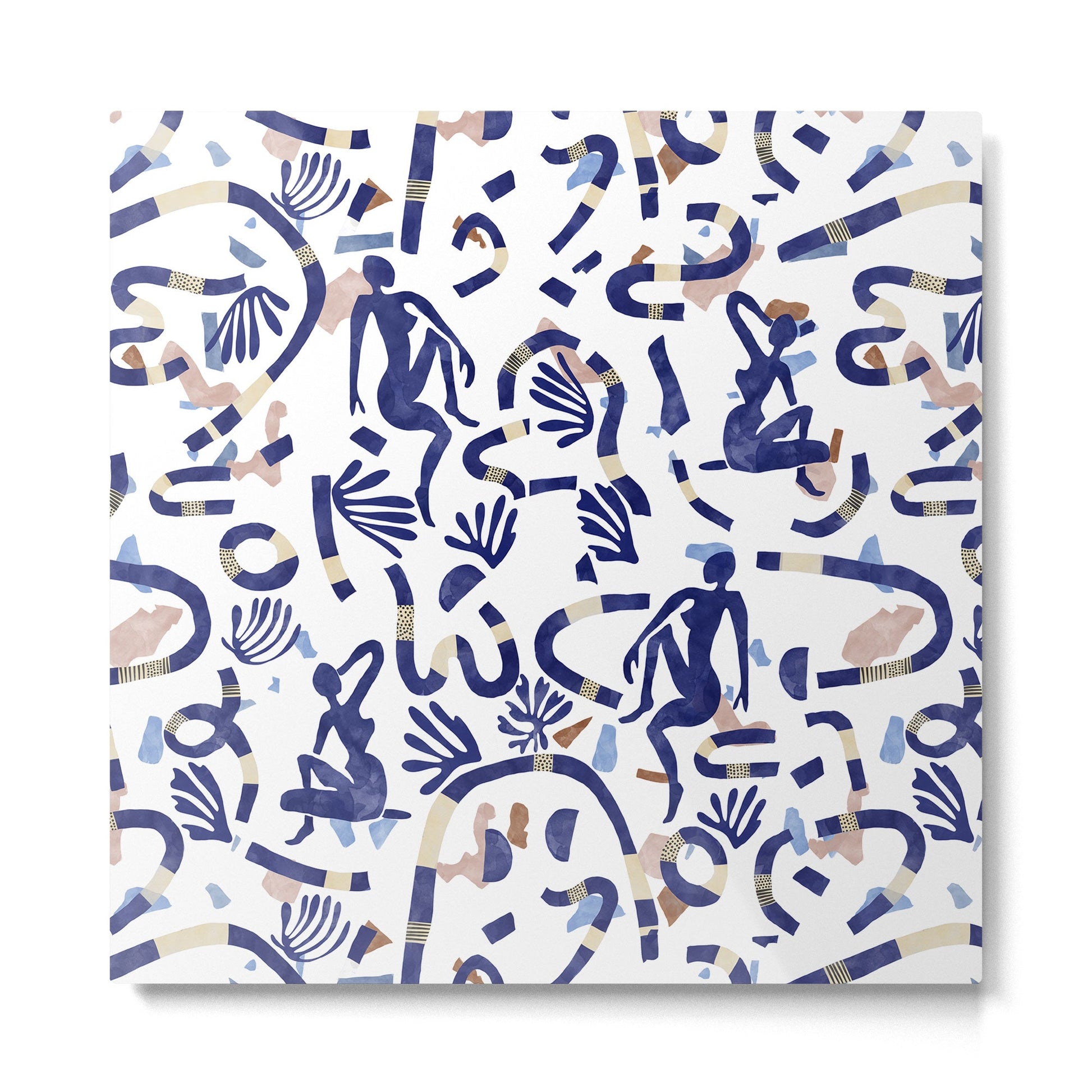 Abstract women between shapes II Metal Print