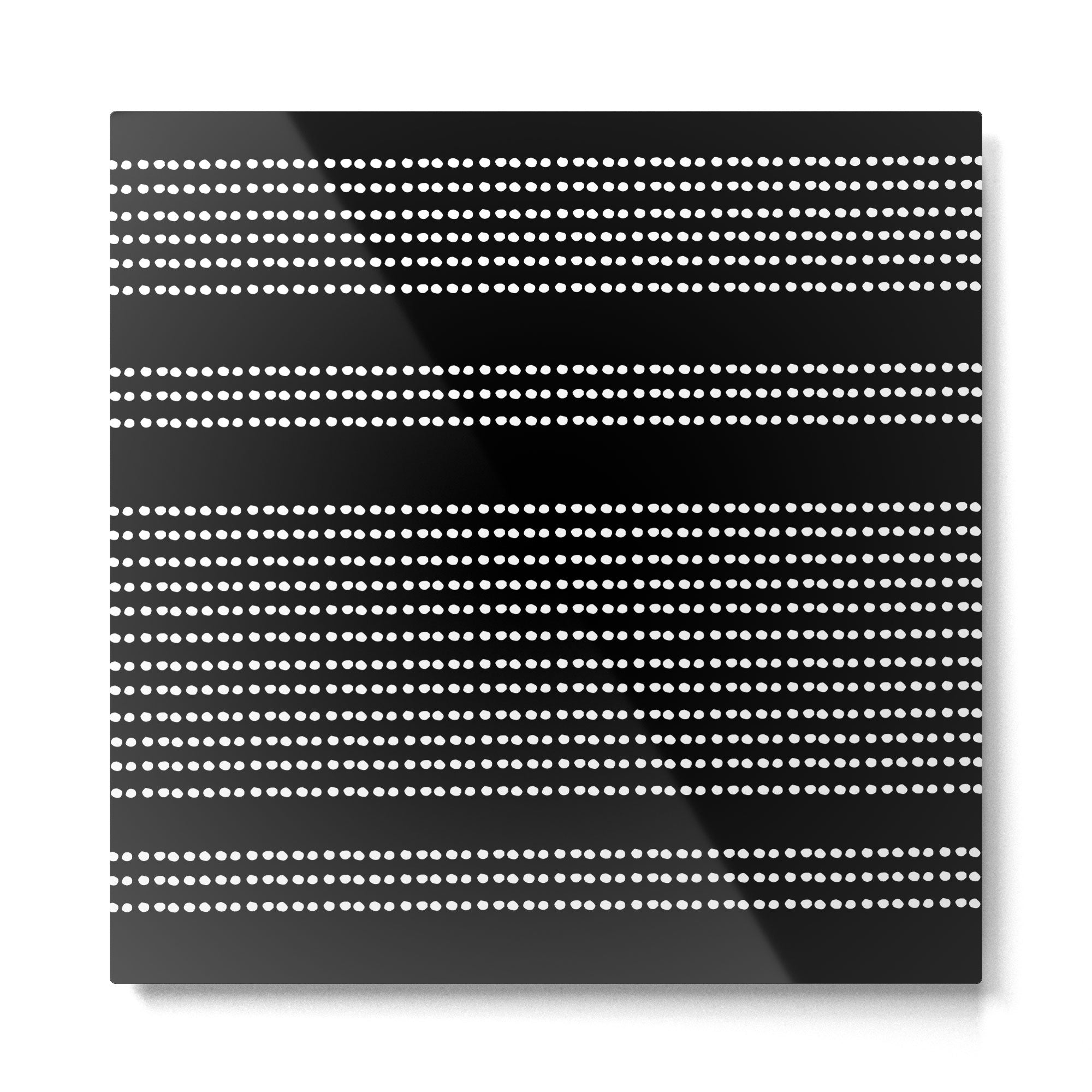 Spotted, African Pattern in Black and White Metal Print
