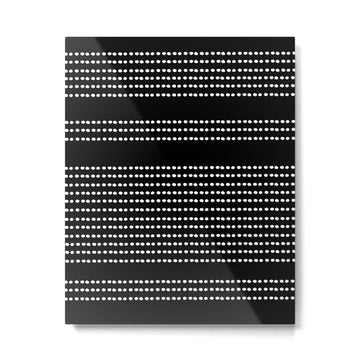 Spotted, African Pattern in Black and White Metal Print