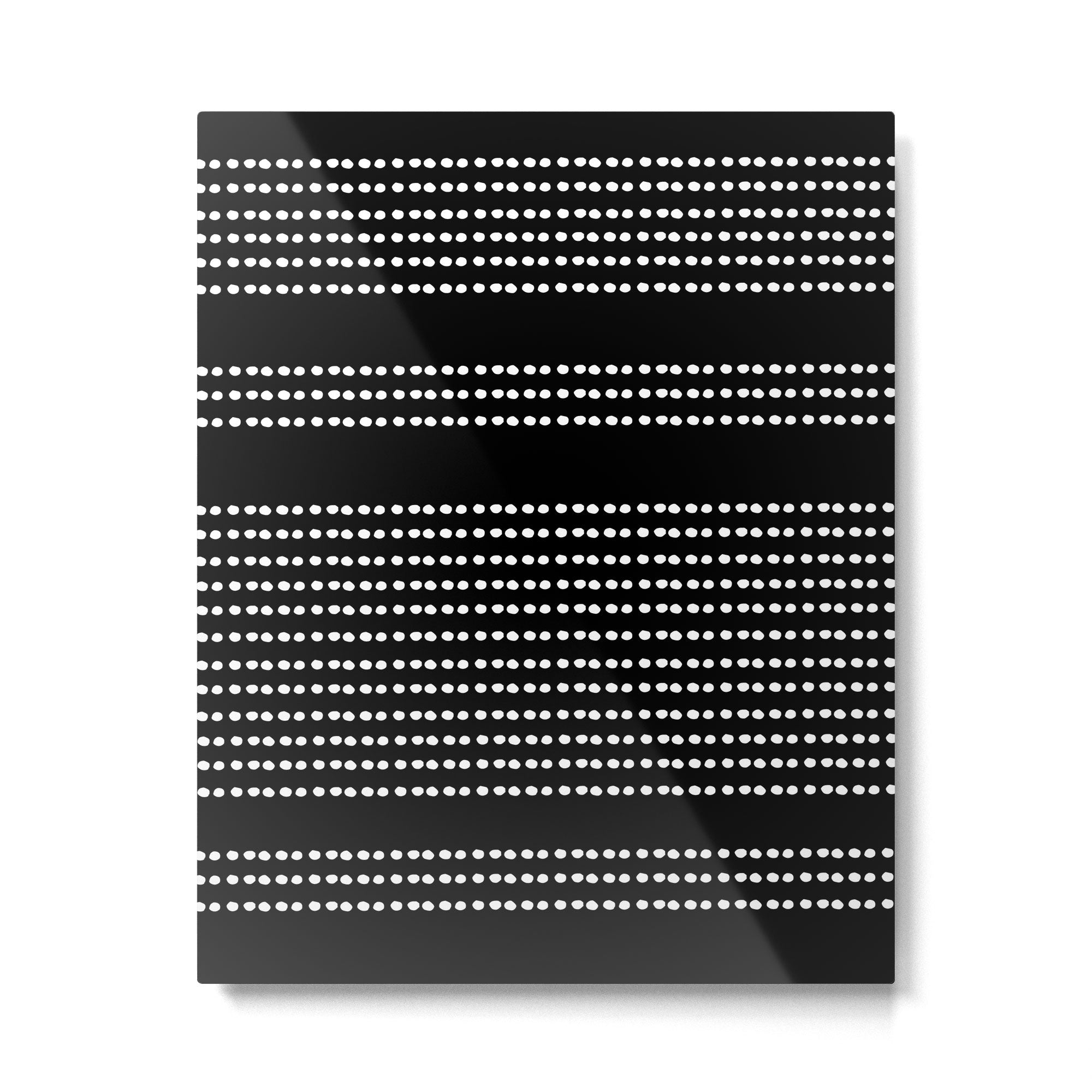 Spotted, African Pattern in Black and White Metal Print