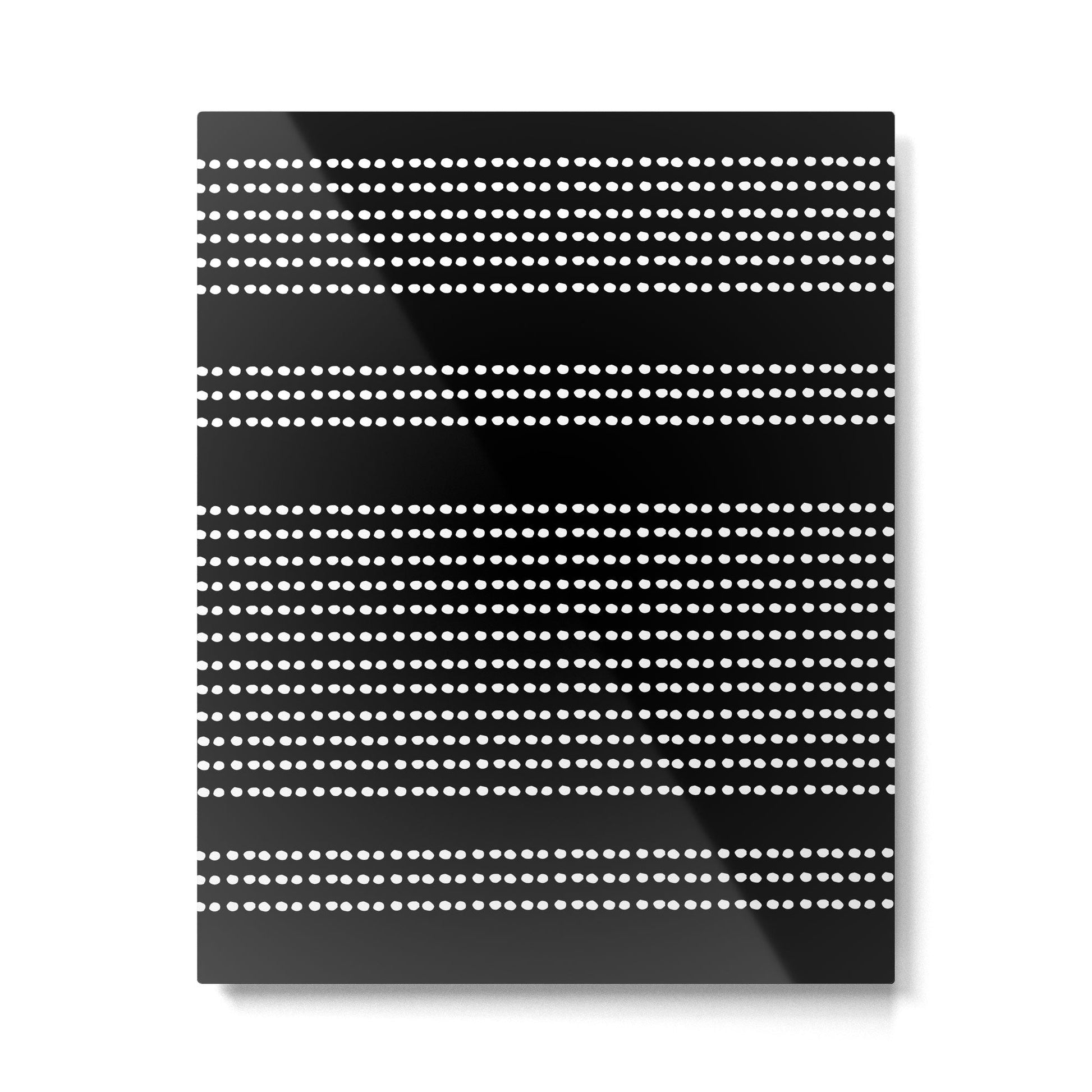 Spotted, African Pattern in Black and White Metal Print