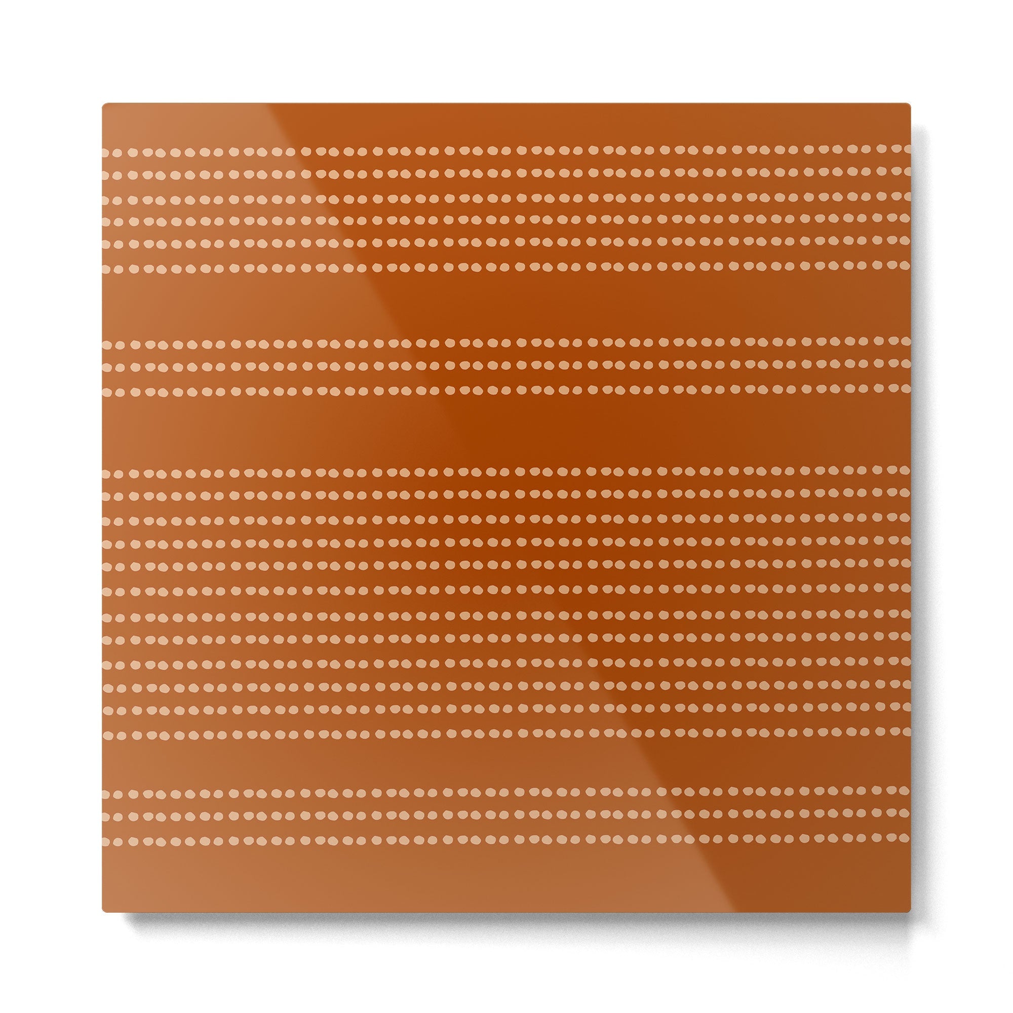 Spotted, African Pattern, in Terracotta Metal Print