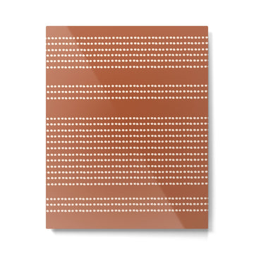 Spotted, African Pattern, in Terracotta Metal Print