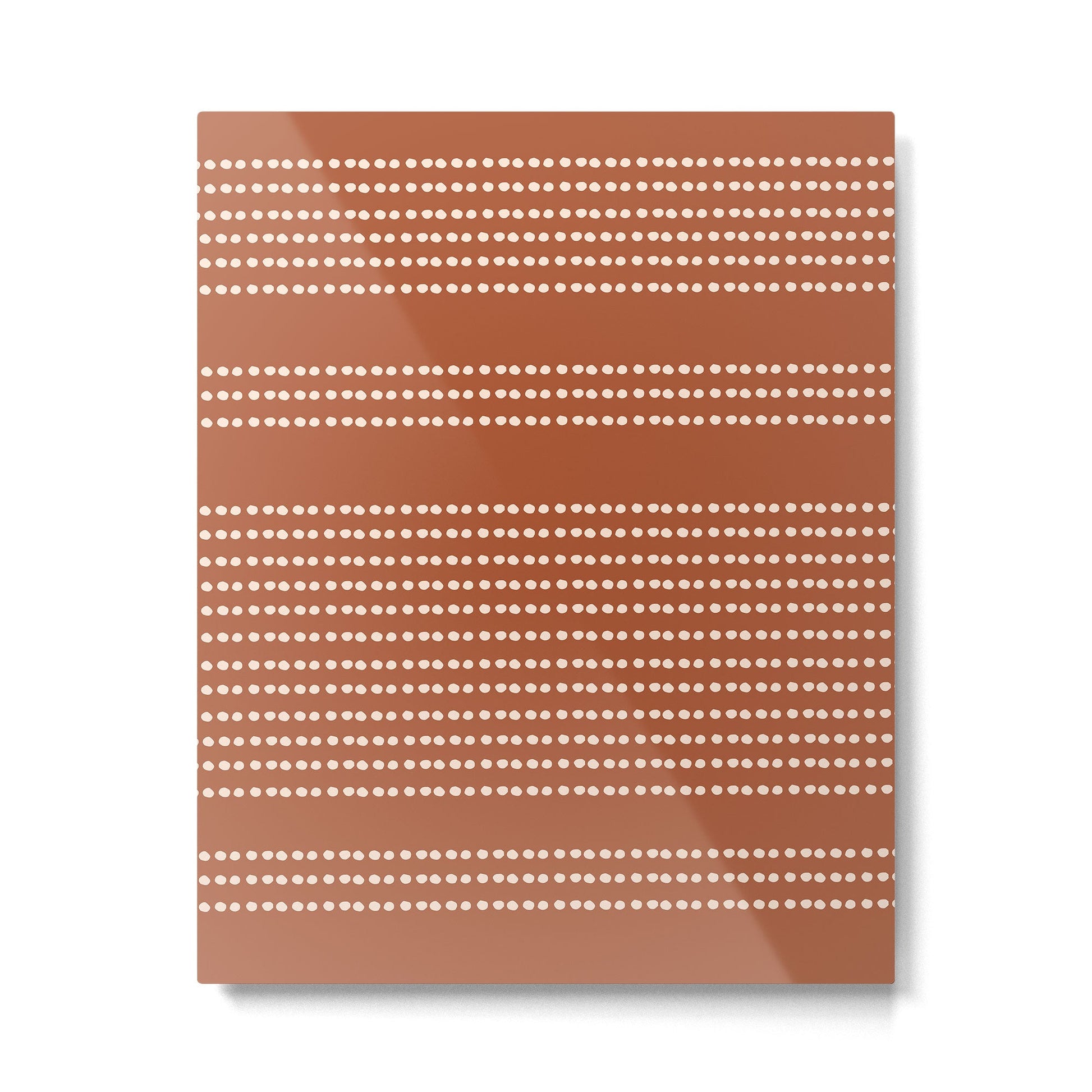 Spotted, African Pattern, in Terracotta Metal Print