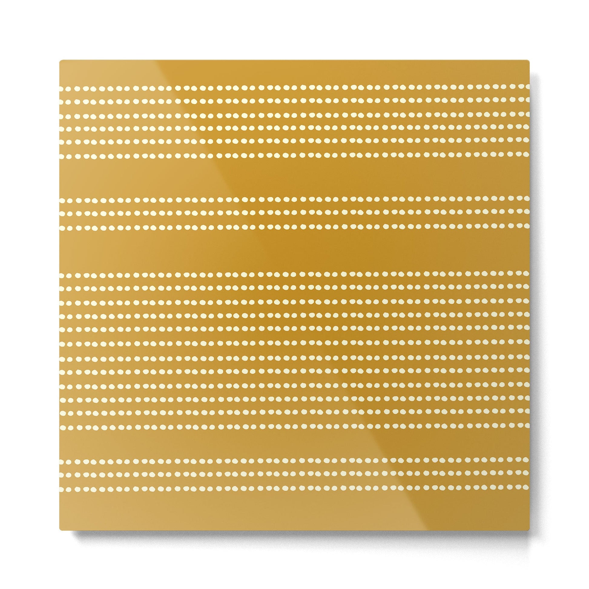 Spotted, African Pattern in Yellow Metal Print