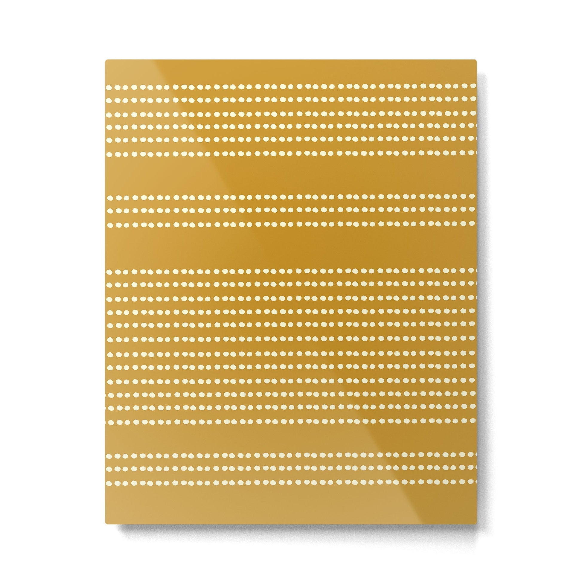 Spotted, African Pattern in Yellow Metal Print