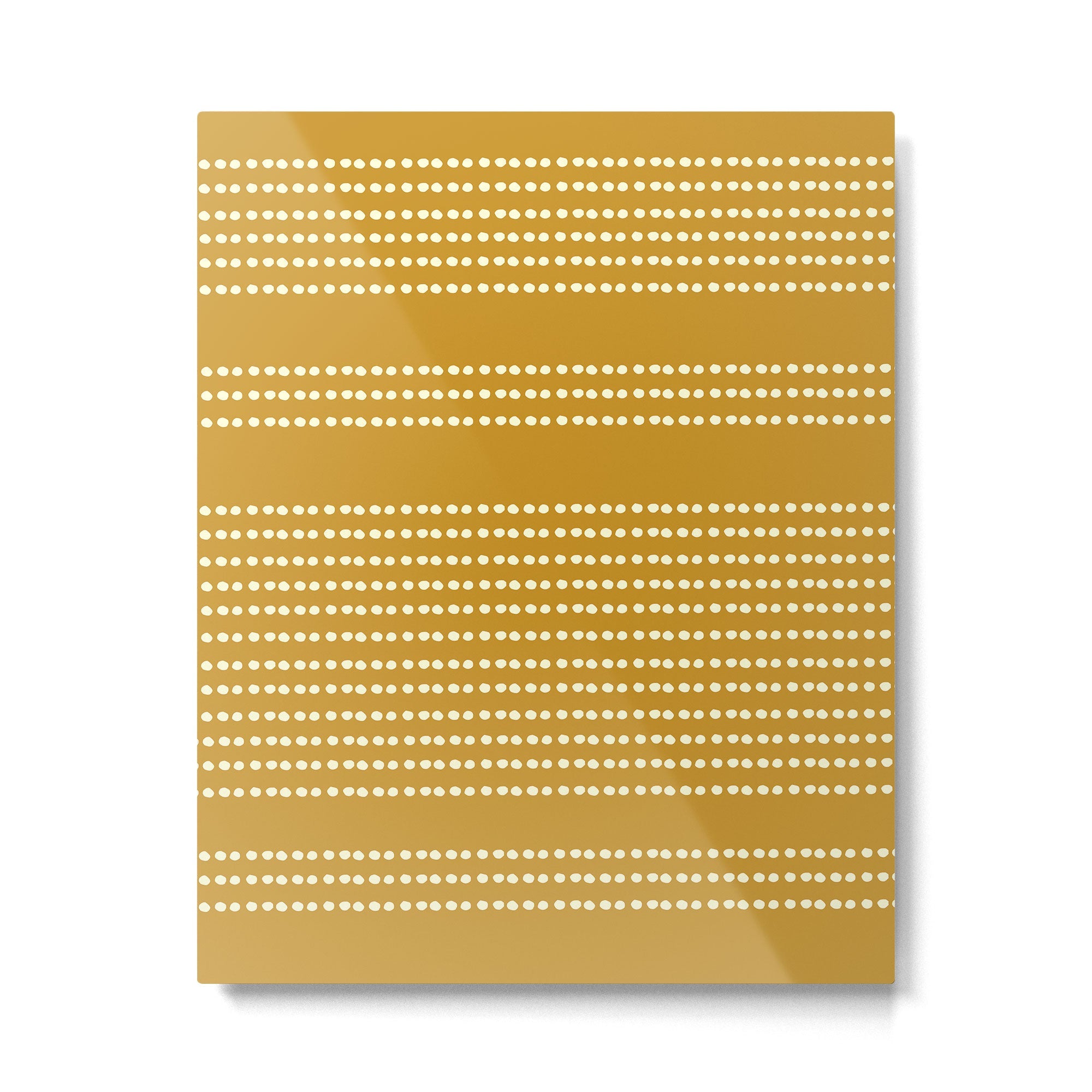 Spotted, African Pattern in Yellow Metal Print