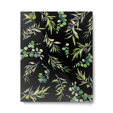 Eucalyptus and Olive Pattern  Metal Print