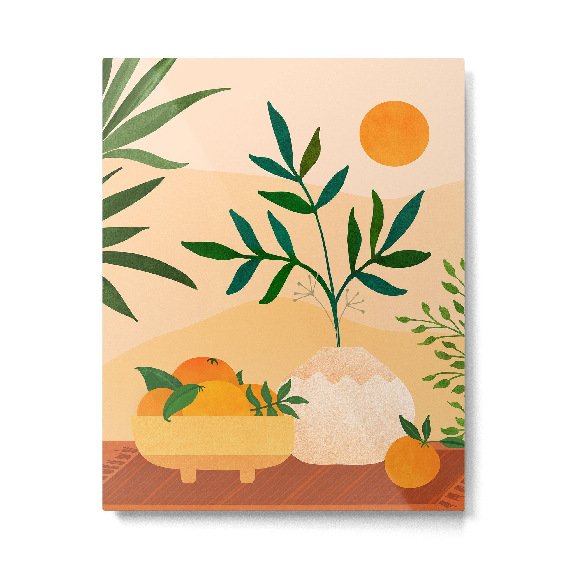 Bohemian Summer / Landscape Illustration Metal Print