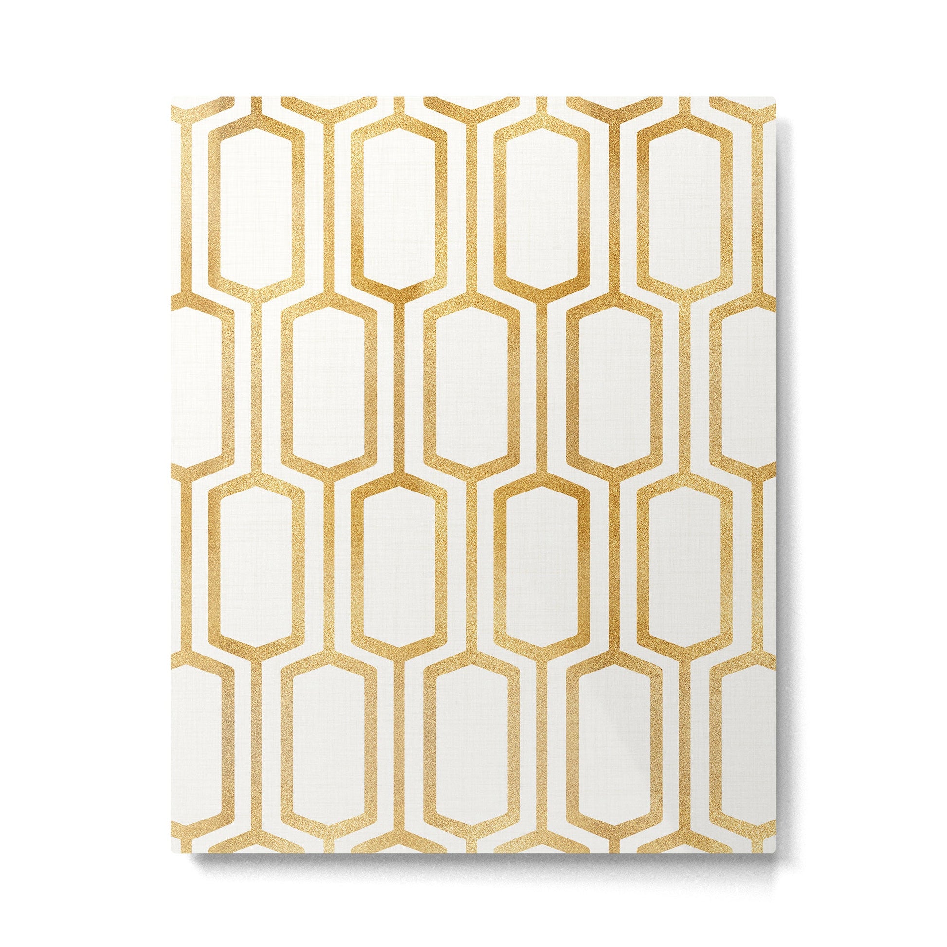 Mid Century Metallic Geometric Pattern Metal Print