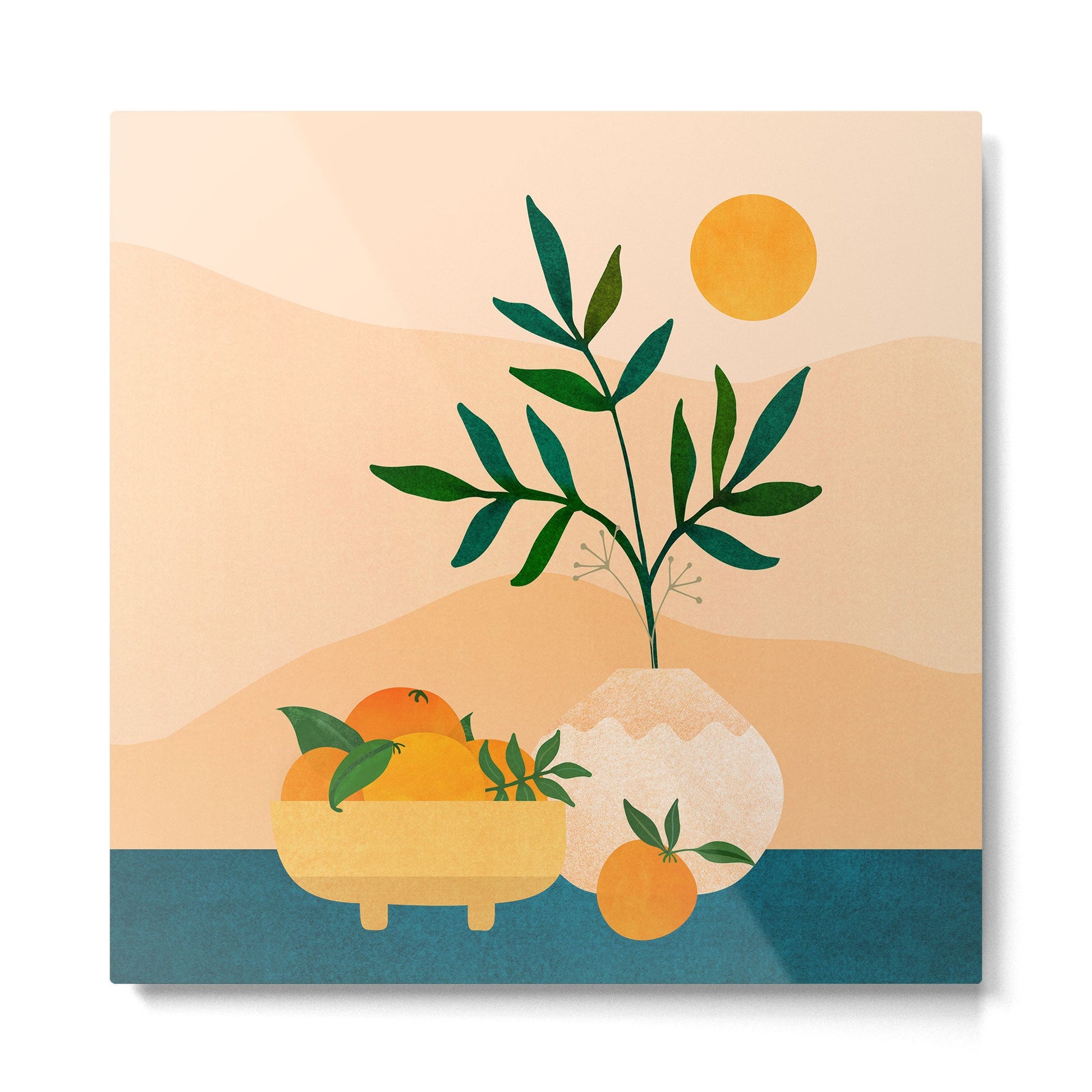 Palm Springs Picnic Nature Scene Metal Print