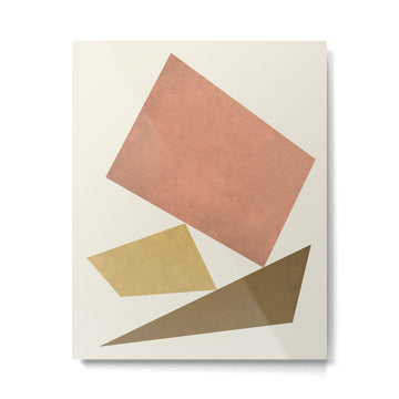 3 Forms Composition - Pink Metal Print