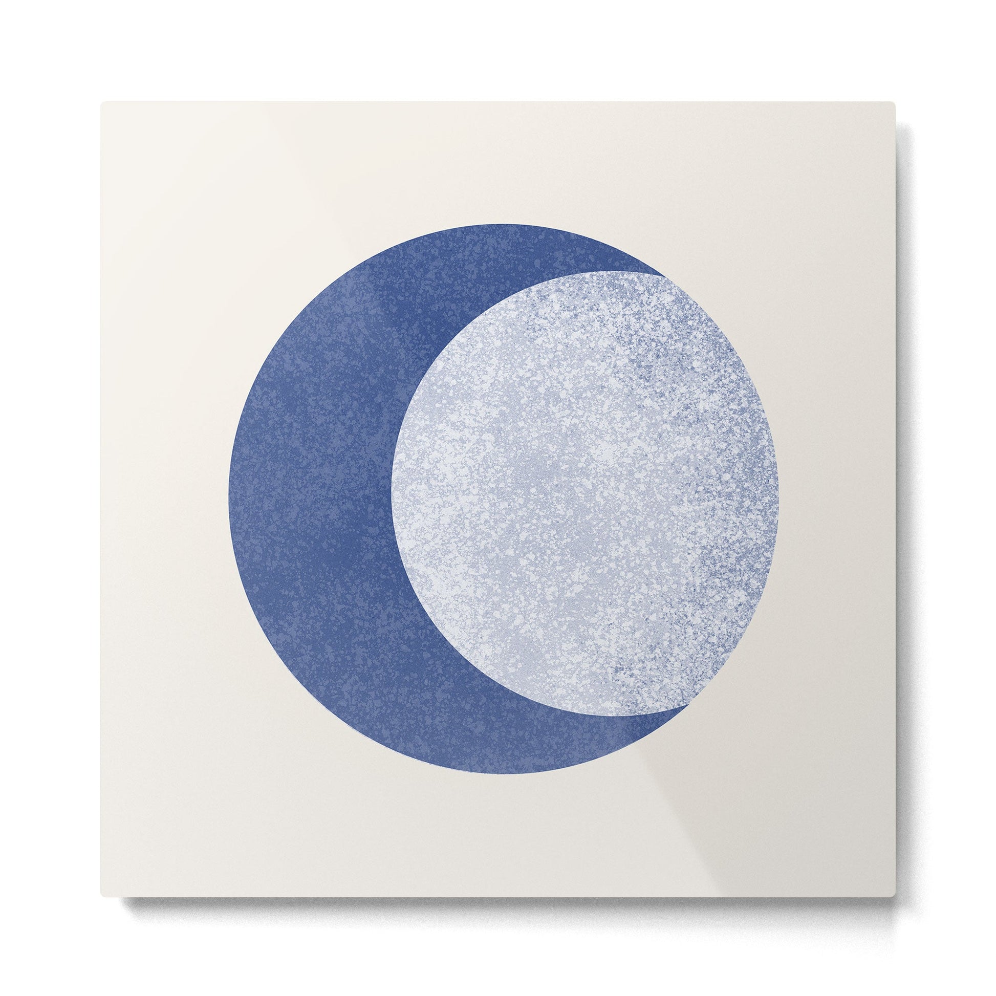 Moon Crescent - Blue Metal Print