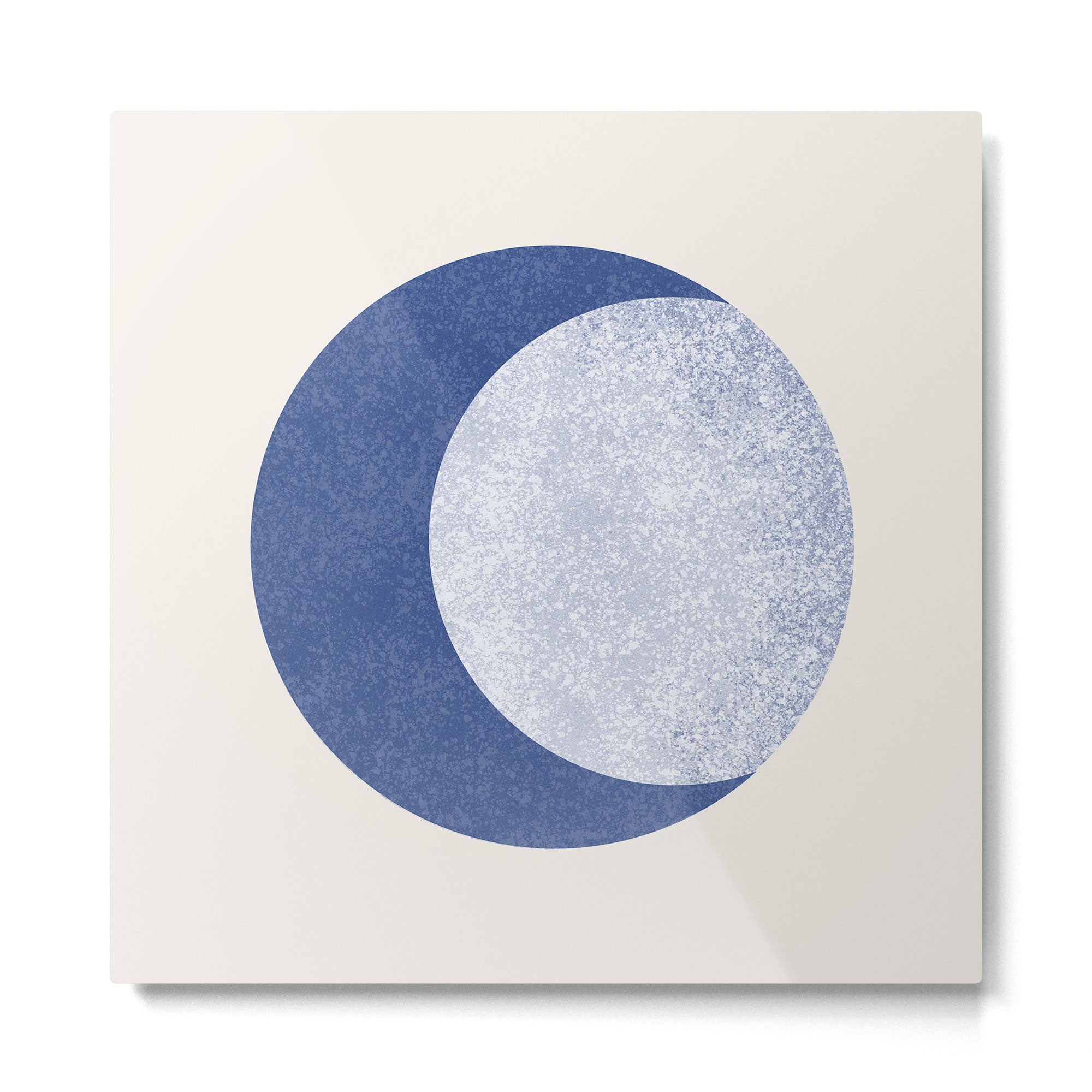 Moon Crescent - Blue Metal Print