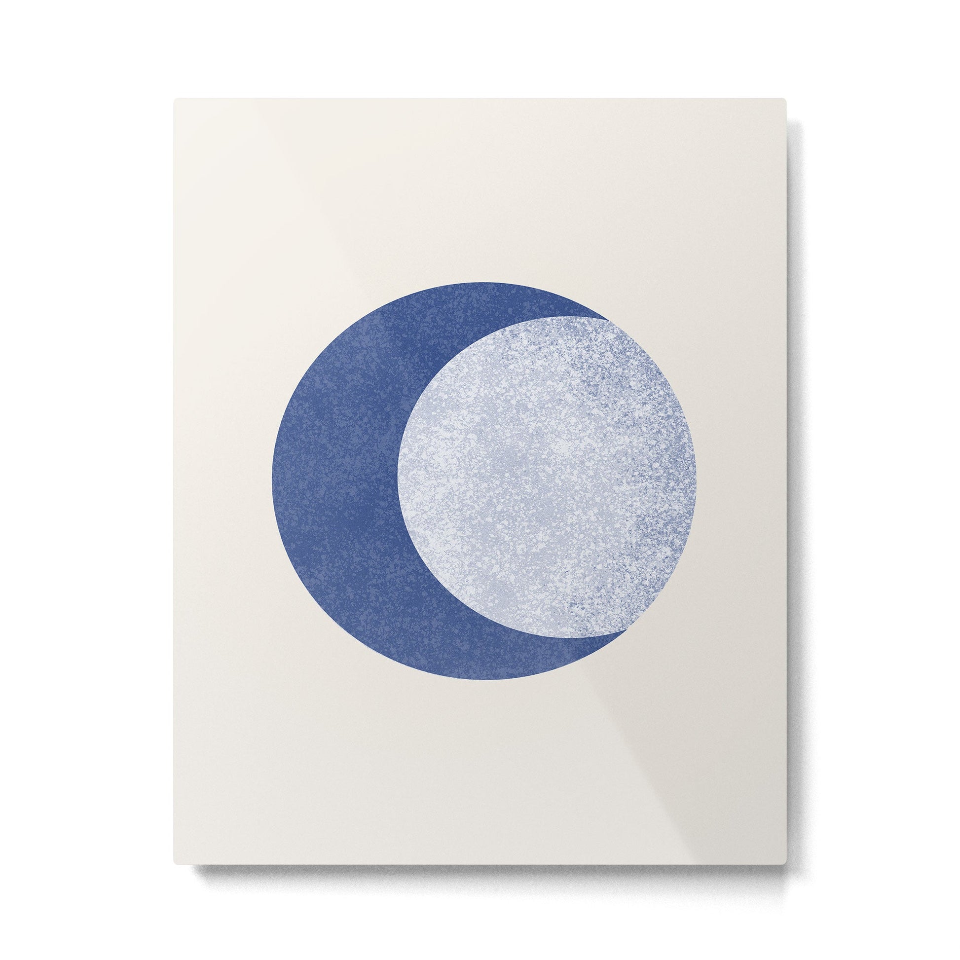 Moon Crescent - Blue Metal Print