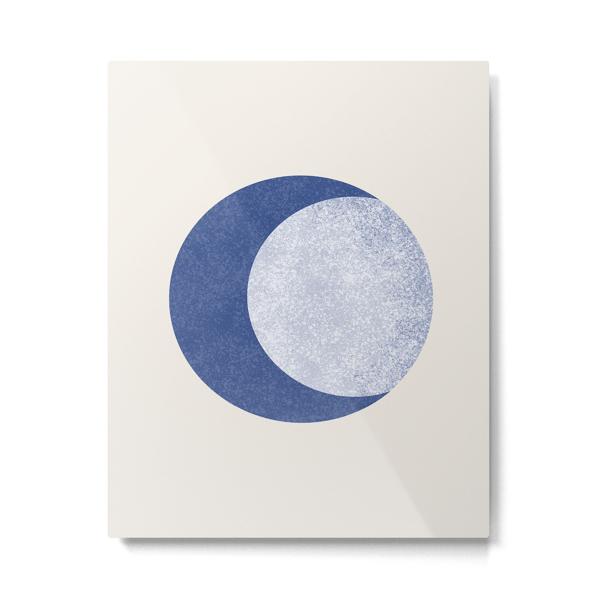 Moon Crescent - Blue Metal Print