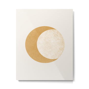 Moon Crescent - Gold Metal Print