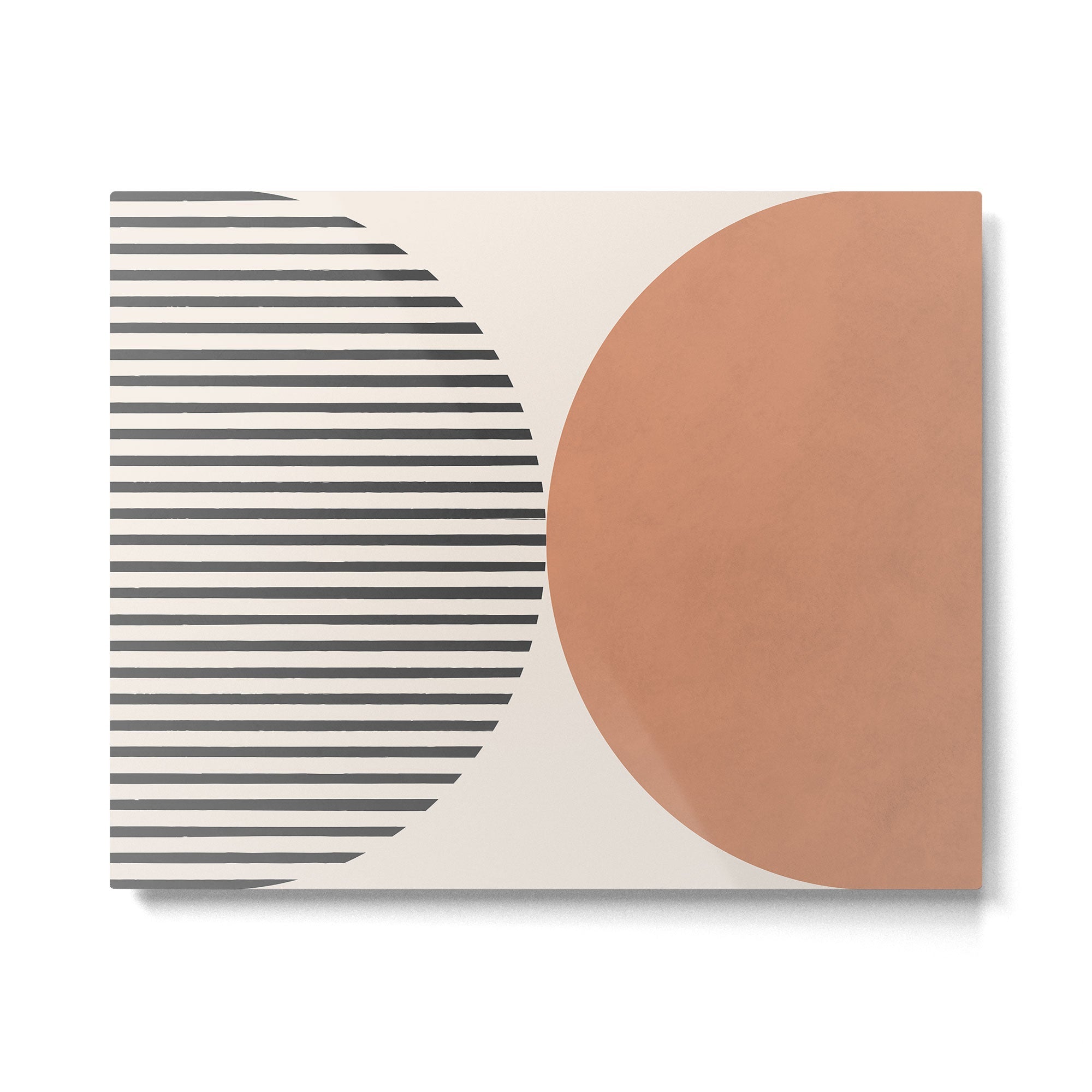 Semicircle Stripes - Terracotta Metal Print