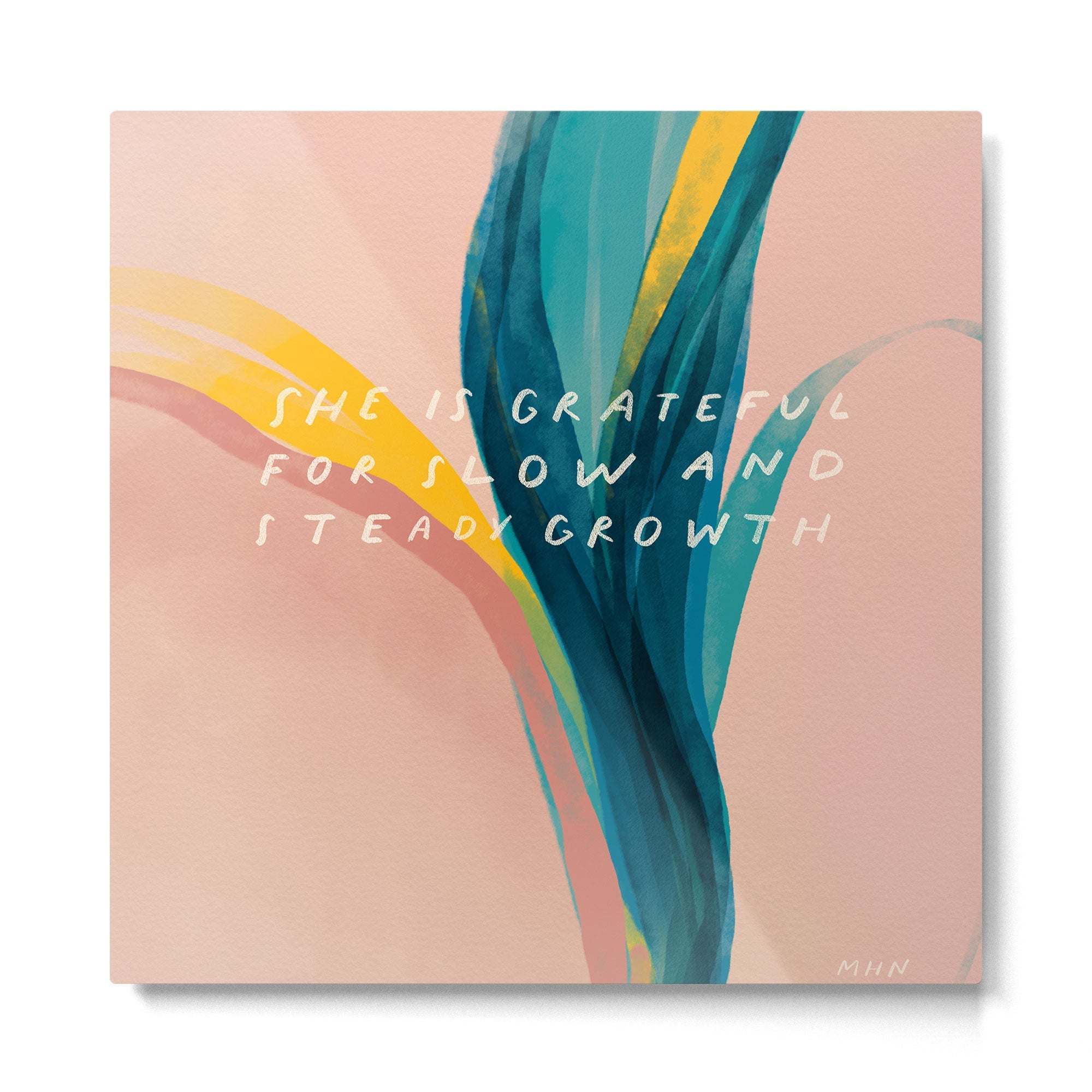 She Is Grateful Metal Print