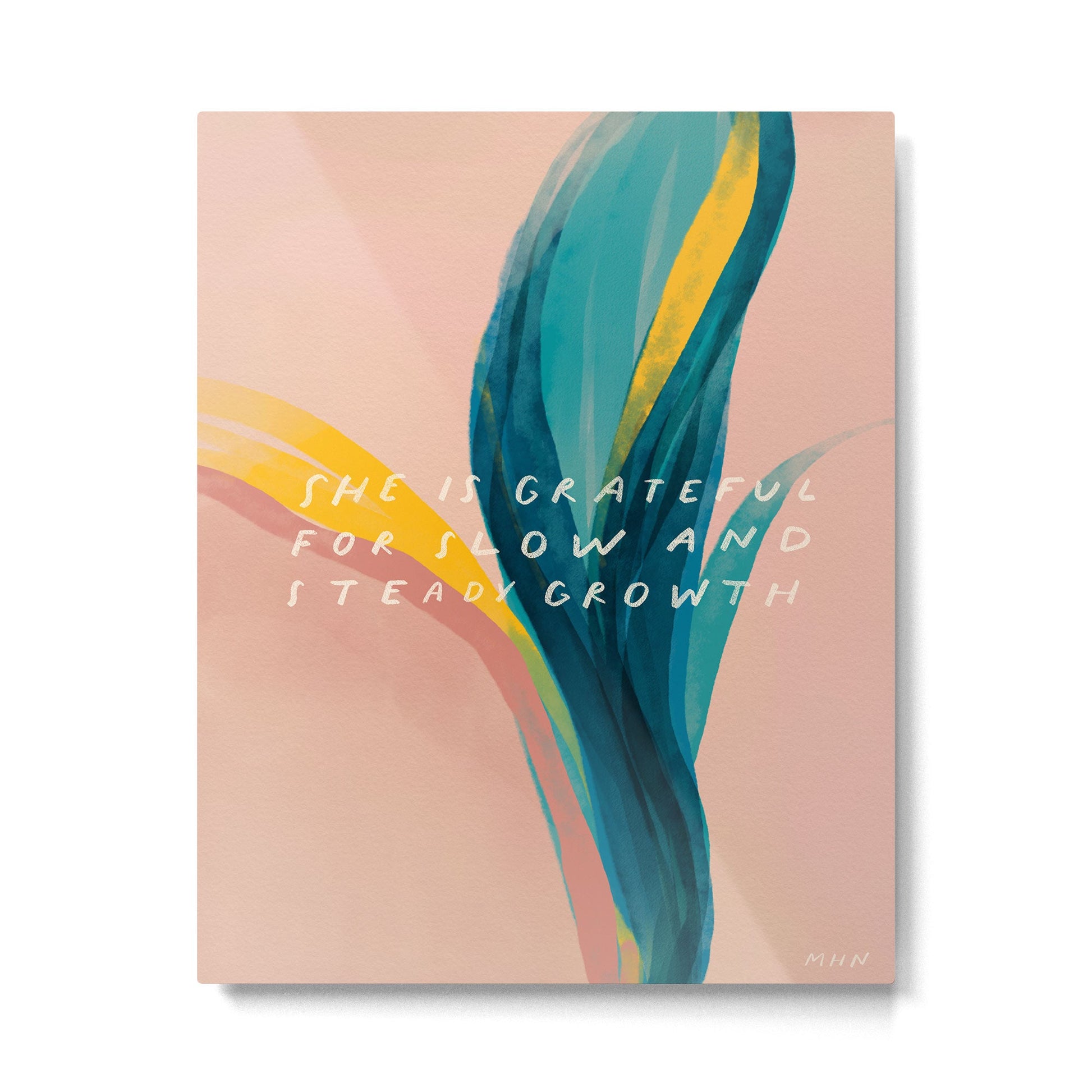 She Is Grateful Metal Print