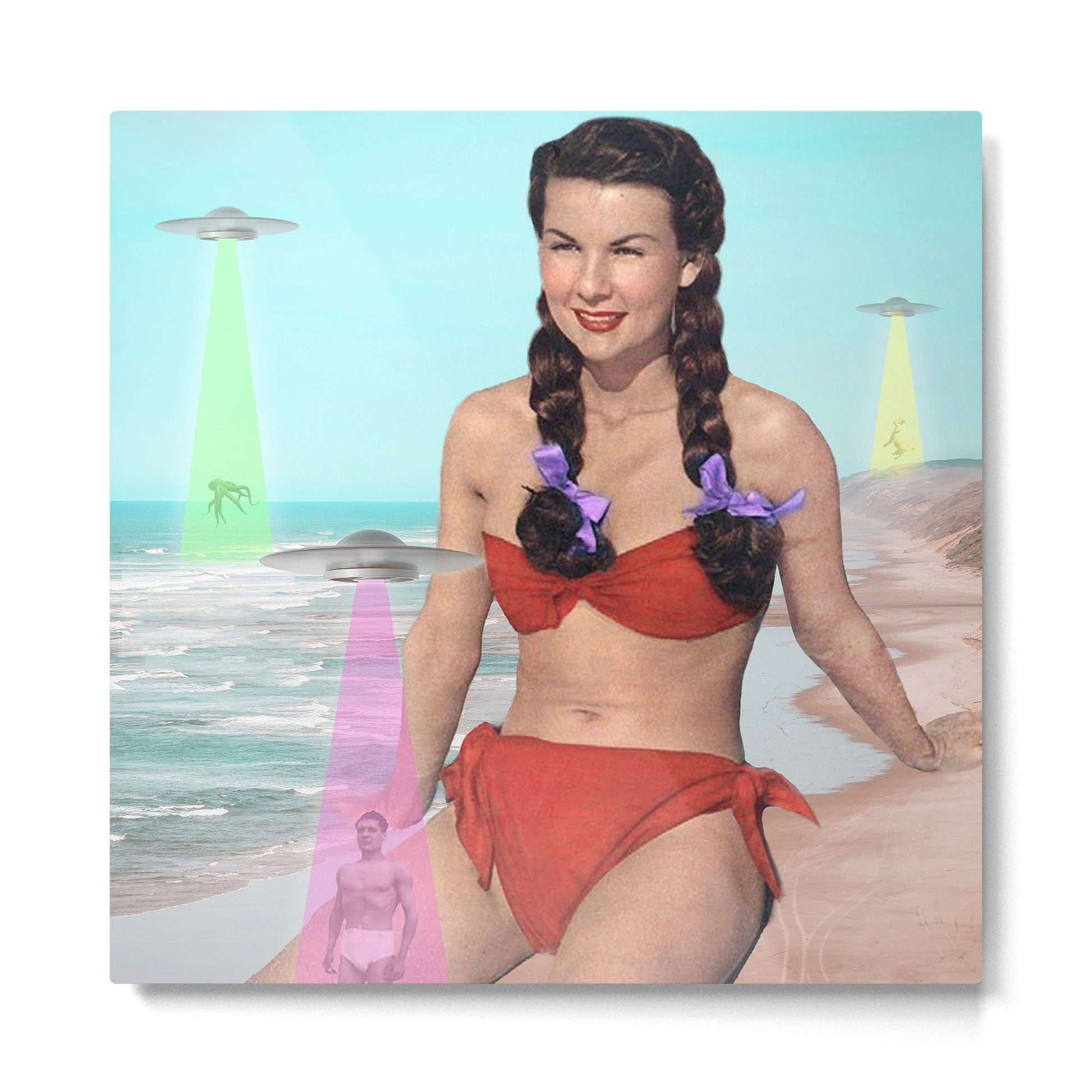 Abductions on the Beach Metal Print