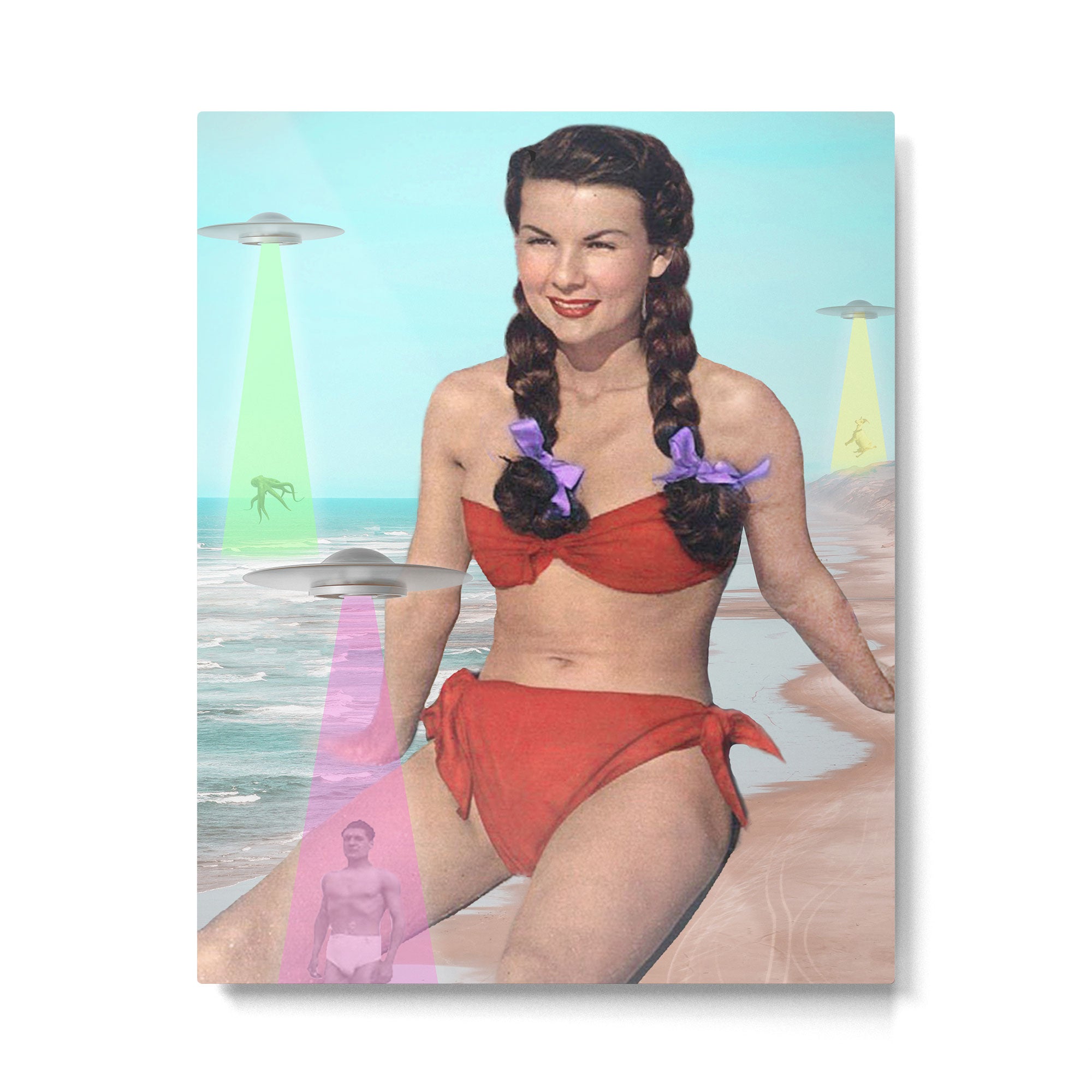 Abductions on the Beach Metal Print