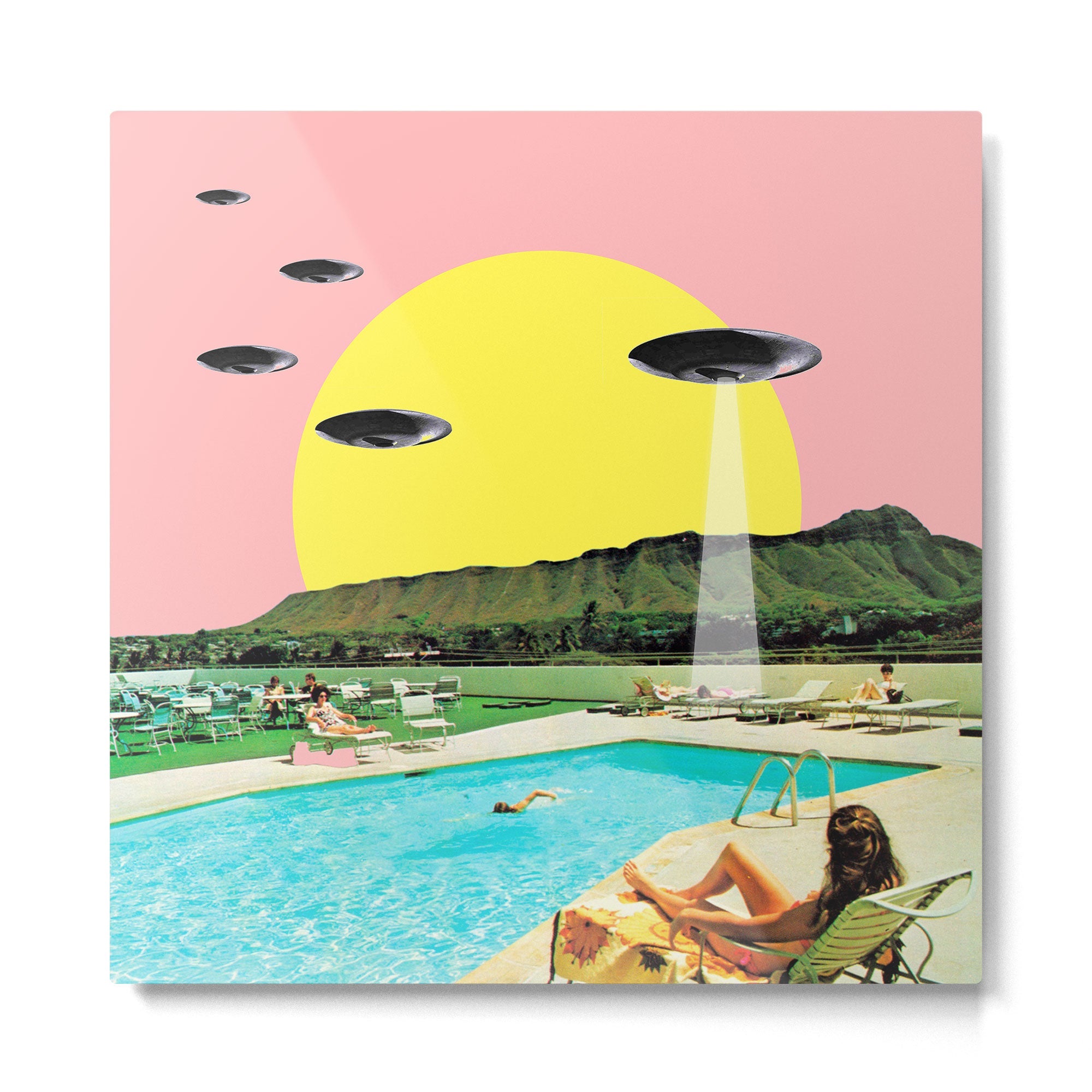 Invasion on vacation (Square) Metal Print