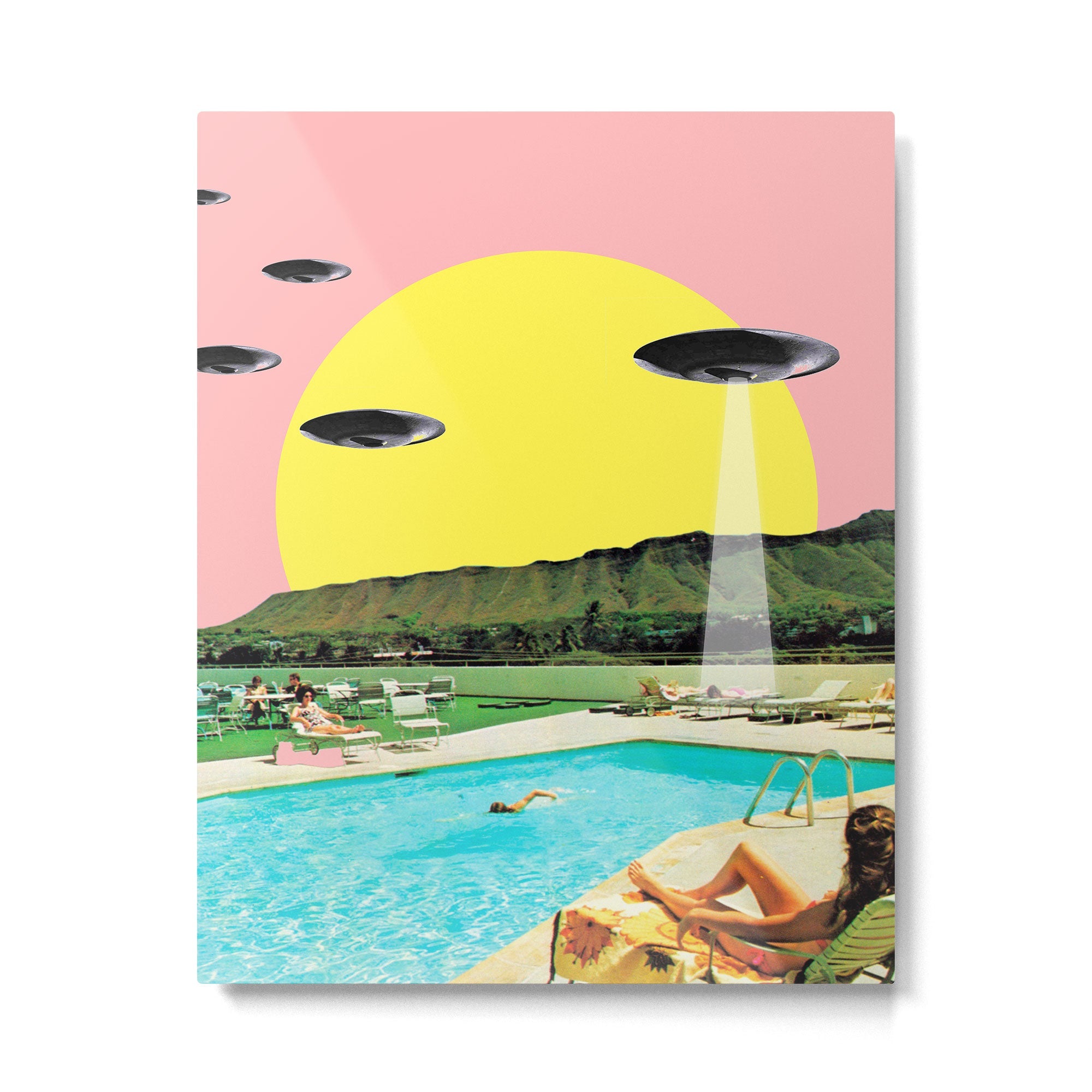 Invasion on vacation (Square) Metal Print