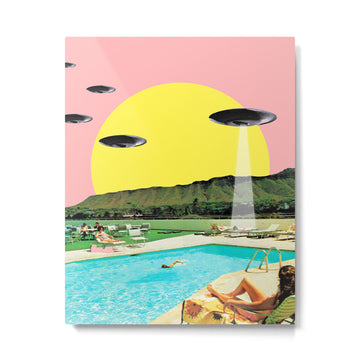 Invasion on vacation (Square) Metal Print