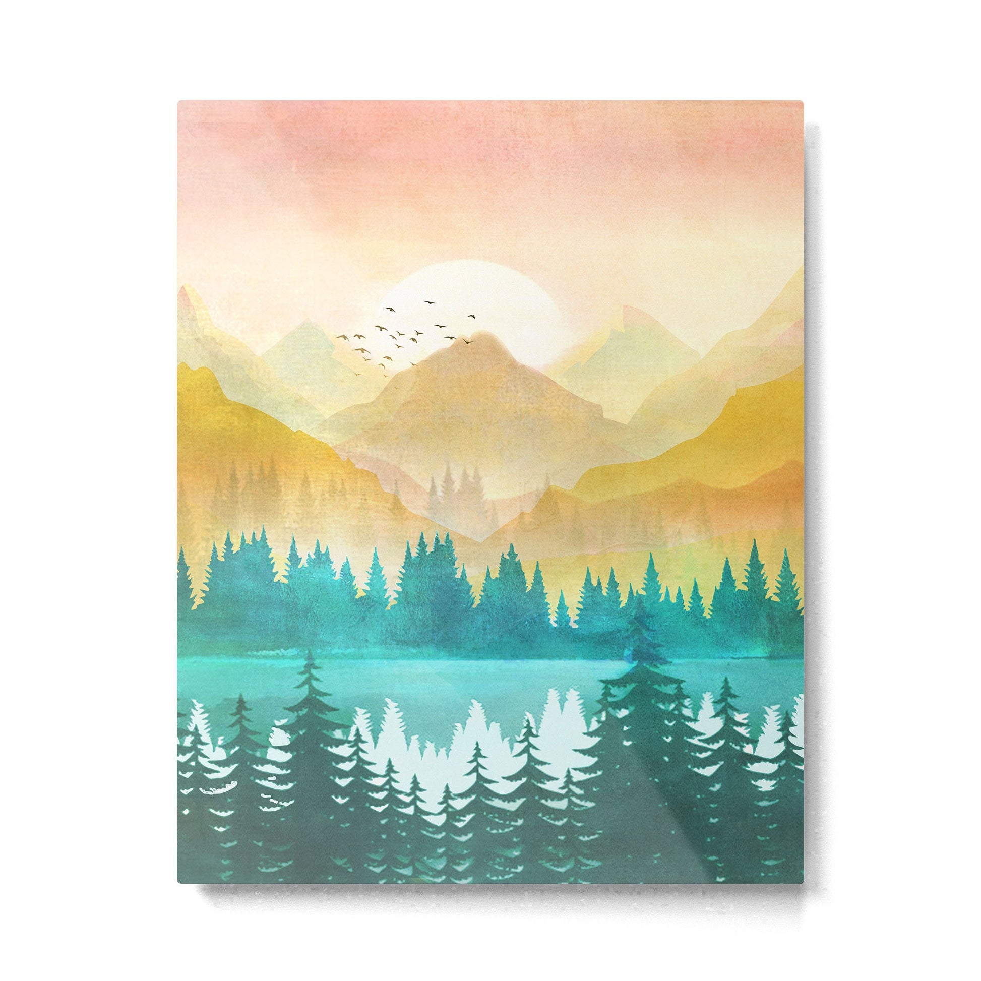 Summer Mountain Sunrise Metal Print