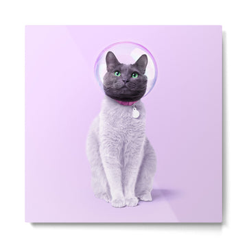 SPACE CAT Metal Print