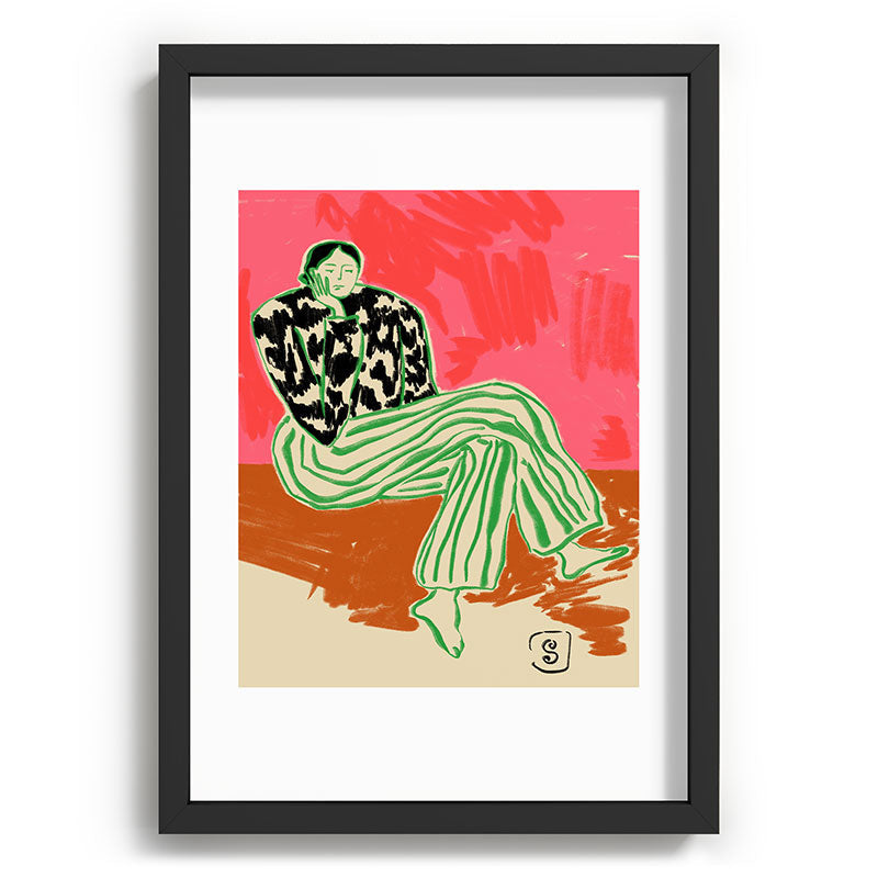CALM WOMAN PORTRAIT Framed Art Print